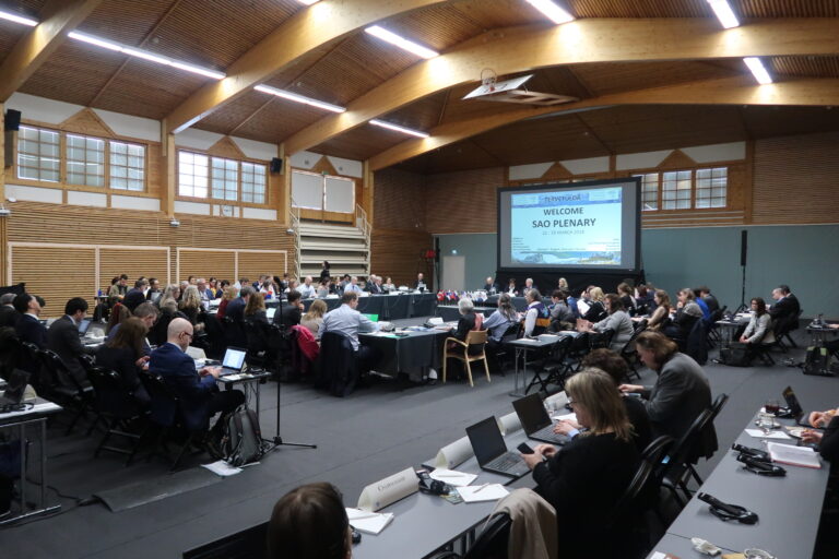 An act of an Arctic Council working-level meeting (Photo courtesy of Fujio Ohnishi).