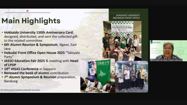 Professor Wijaya presenting her HUPRA activities