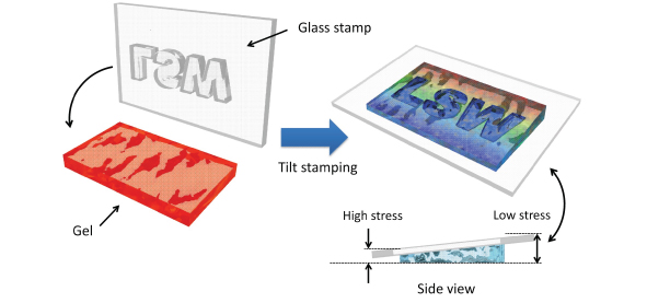 A pattern diagram of a color display with a structural colored gel