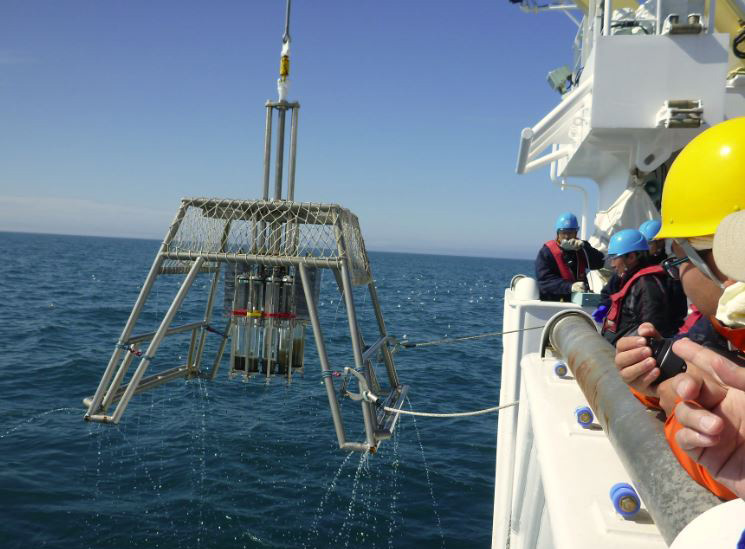 Collecting sediment samples