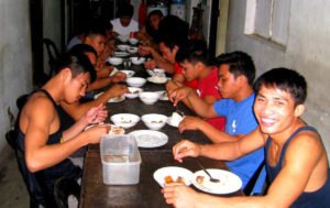 Dinner time with the boxers