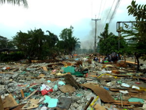 Shanty town demolition