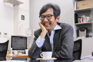 Dr. Yurimoto at his laboratory.