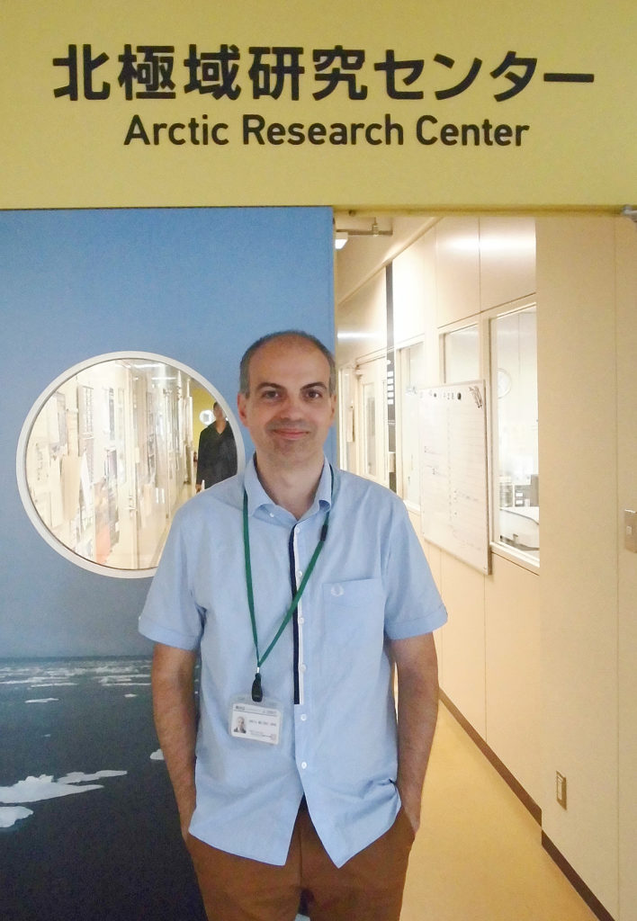 Jorge García Molinos at the Arctic Research Center of Hokkaido University.