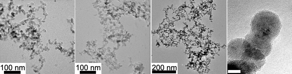 Transmission electron micrograph of the grains developed in the study. Micrographs by Yuki Kimura.